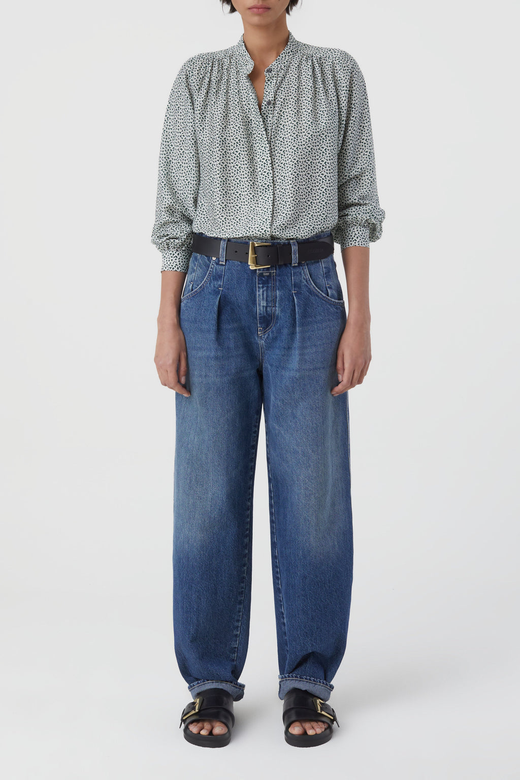 CLOSED-SHORT GATHERED BLOUSE SHIRTS & BLOUSES-ARCHIVE-SALE-OUTLET-Lagerverkauf-Shirts-ARCHIVIST