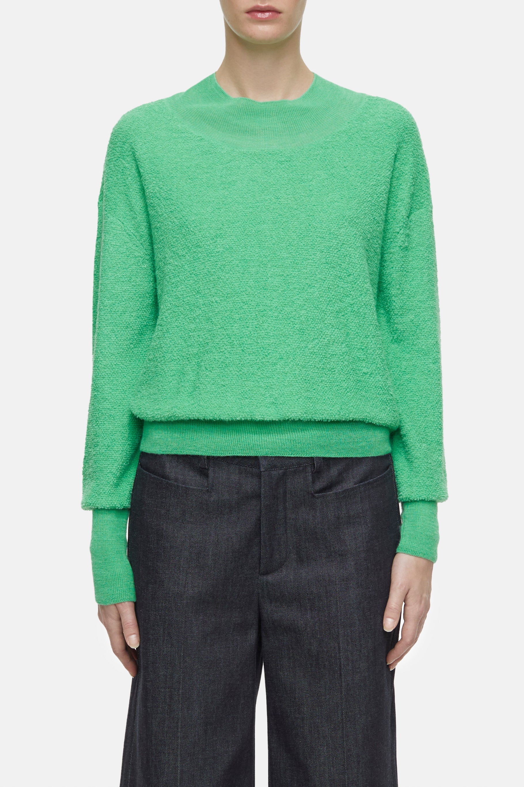 CROPPED MOCK NECK