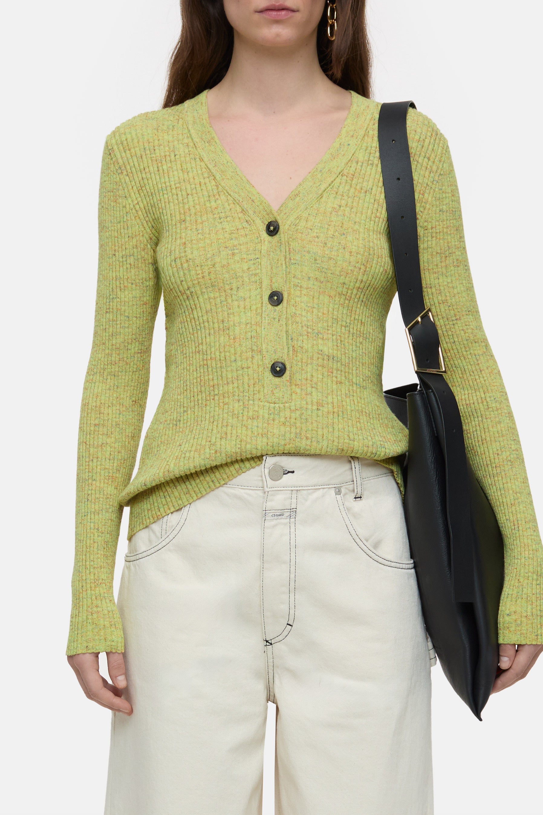 V NECK HENLEY