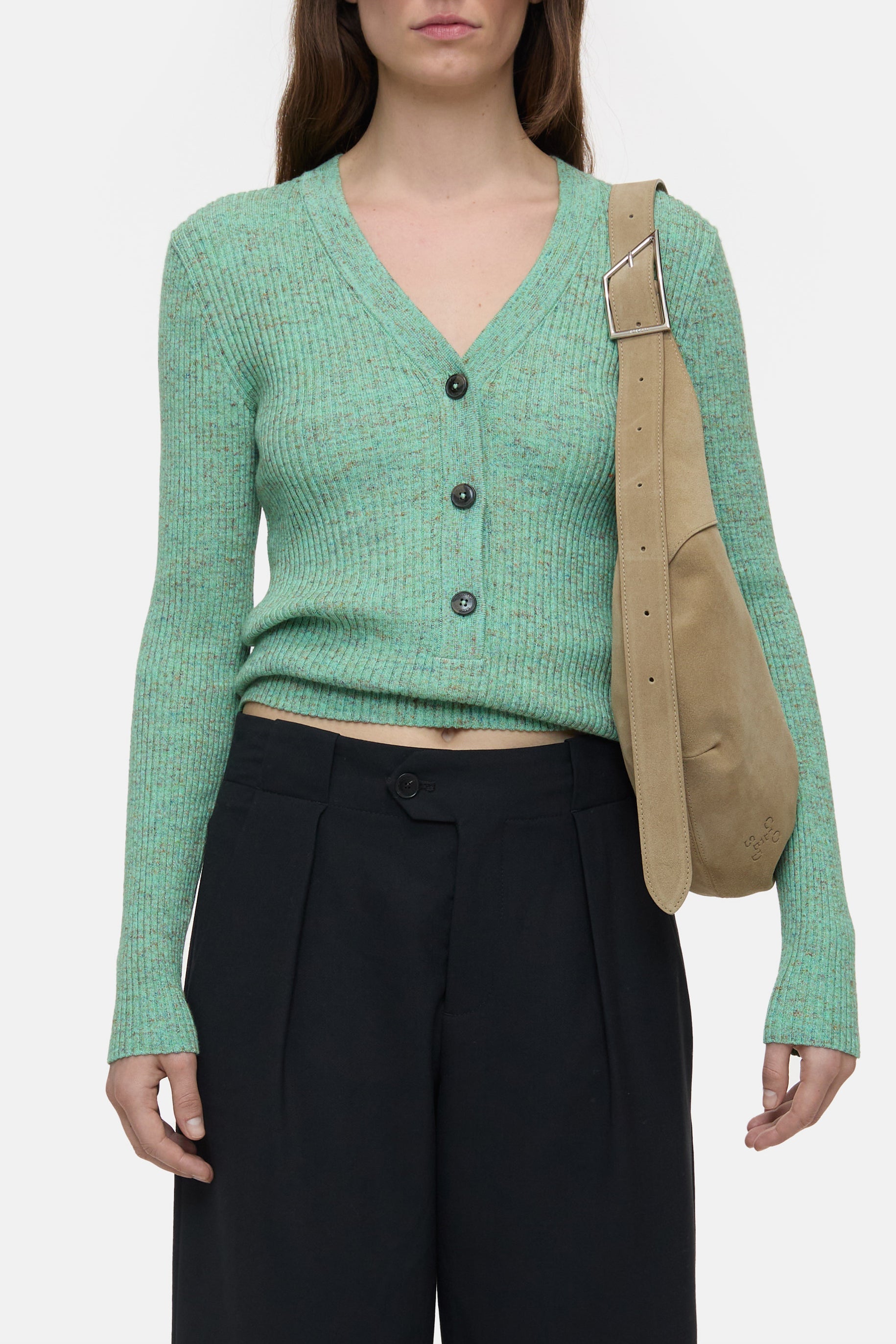 V NECK HENLEY